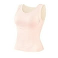 thumbnail image 1 of Camiseta de tirantes de cuello redondo para niña, ropa interior de color liso para estudiantes de desarrollo, con terciopelo y acolchado en el pecho, camiseta de tirantes de cuello redondo para niña,, 1 of 5