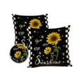 thumbnail image 2 of Outdoor Throw Pillow Cover My SunshineSunflower Bee Waterproof Cushion Covers 2 Pack Vintage Black White Checkered Pillow Cases Home Decoration for Patio Garden Couch Sofa, 2 of 7