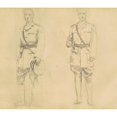 thumbnail image 2 of John Singer Sargent 17x15 Gold Ornate Wood Frame and Double Matted Museum Art Print Titled - Studies of Generals Plumer and Haig for ‘General Officers of World War I’ (Recto) (1920-1922), 2 of 4