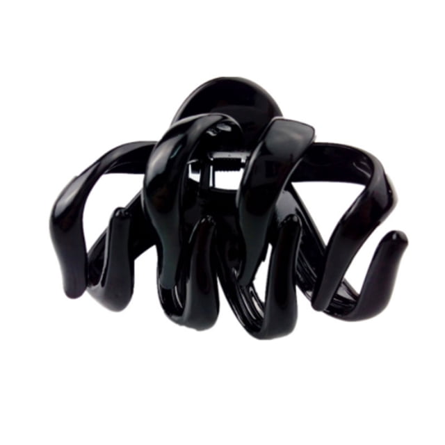 Jumpingount 4 piezas de moda estilo simple portátil sólido plástico garra Clips negro feliz cumpleaños pasadores para mujeres Accesorio para el cabello