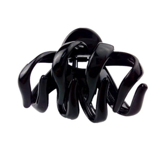 Paquete de 4 Moda Bobby Pins Large Simple Style Portable Black Valentines Day Accesorios Feliz Cumpleaños Parrettes para Mujeres Inevent AP008798-00B