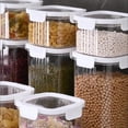thumbnail image 4 of Meitianfacai Transparent Plastic Food Storage Containers with Lids, 20 oz Sealed Kitchen and Pantry Organization Canisters, for Cereal, Dry Food, Flour and Sugar, 4 of 6