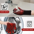 thumbnail image 3 of 1Pair BBQ Gloves Heat Resistant Cooking 1472°F Grilling Gloves for Barbecue Grilling Oven Baking Camping Smoker,F, 3 of 5