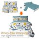 thumbnail image 4 of Comforter Bed in A Bag 8 Pieces Kids Boys Dino Twin Size Comforter Sets - 1, 4 of 6