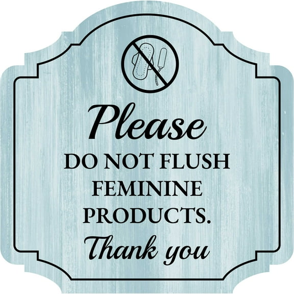 Heritage Plus Please Do Not Flush Feminine Products. Thank you Wall or Door Sign | Restrooms Signage - Large