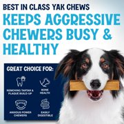 FETCHERONI Himalayan High-Protein Dog Treats, Large Yak Cheese Dog Chews, Medium, 3 Lbs