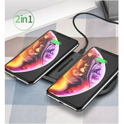 40W Wireless Charging Pad, Dual 20W Fast Wireless Charging Mat for iPhone 15/14 13 12 11/Pro/Pro Max/Mini/SE/X/XS,Apple Airpods 3/2/Pro,for Samsung Galaxy s22/Note/Bud+
