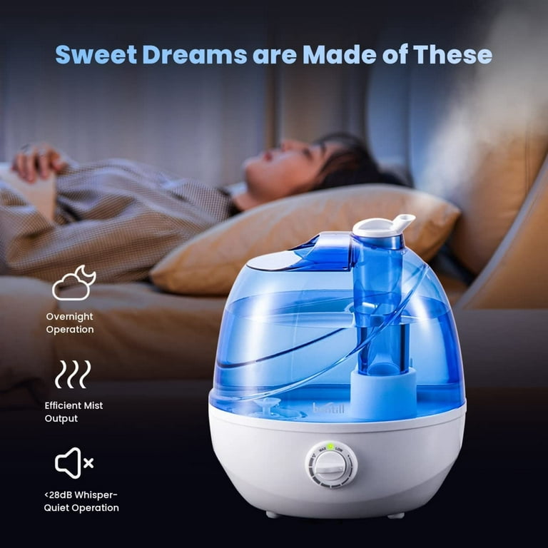  Cool Mist Humidifier, Ultrasonic Air Humidifiers for Bedroom  Babies Home, 4.5L Large Top Fill Desk Humidifiers with Three Mist Modes,  360° Nozzle, Auto Shut-Off, Lasts Up to 30 Hours, Super Quiet 