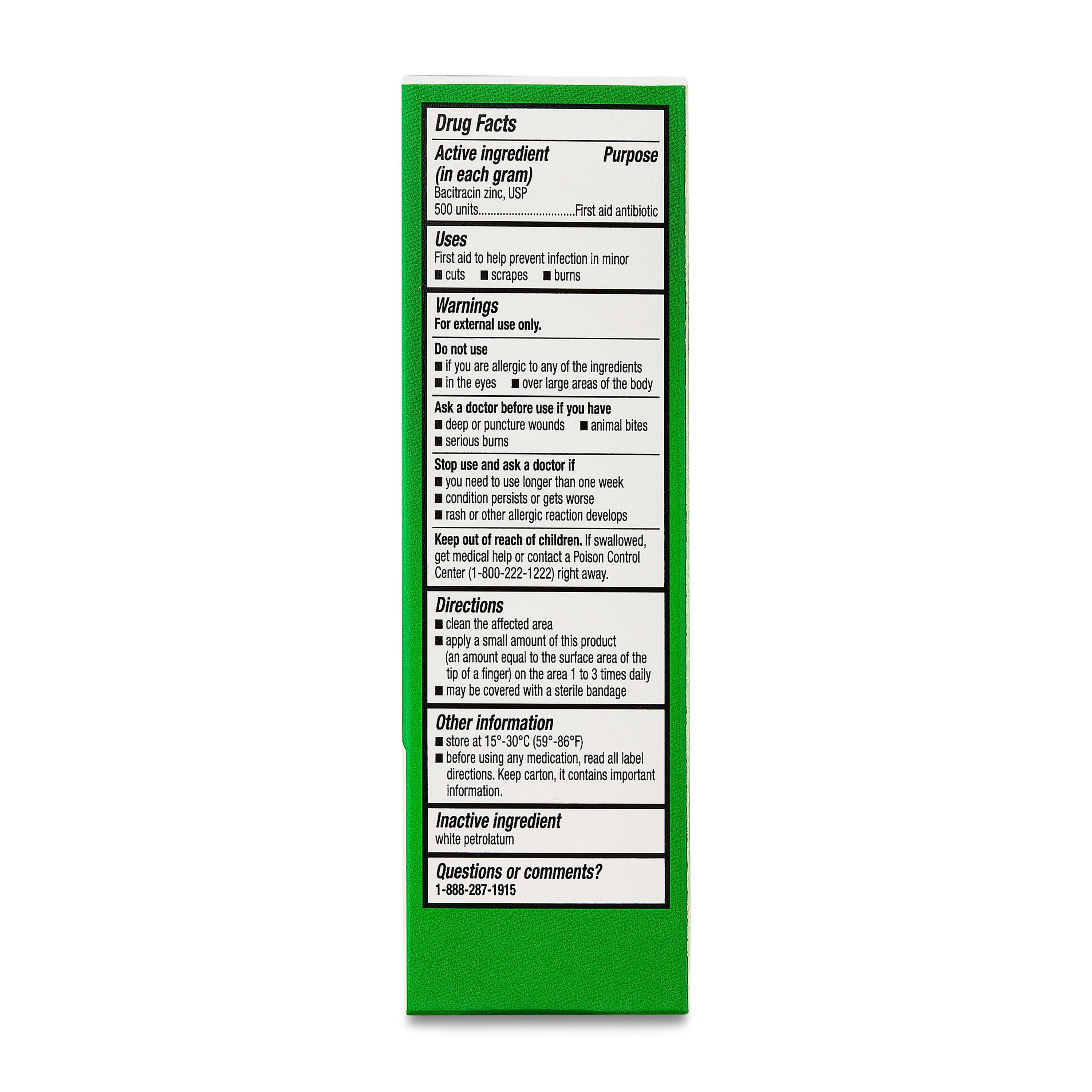 Equate Bacitracin Zinc USP Ointment, First Aid Antibiotic, 1 oz