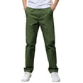 thumbnail image 4 of Nugftut Pants for Boys Dressy Pants Straight Fit Pants Versatile Dress Casual Pants School Formal Daily Occasions Sizes 15-16, 4 of 9