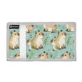 thumbnail image 2 of JIALIOU Nylon Trifold Card Wallet with ID Window Zipper Pocket for Men Women Teen Cute Capybara and Leaf, 2 of 7