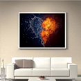 thumbnail image 2 of Full Drill - 5D DIY Diamond Painting Kits Fantasy Love Heart Fire and Water, 2 of 3