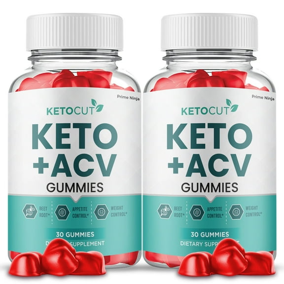 (2 Pack) KetoCut Keto ACV Gummies, Apple Cider Vinegar, Max Strength, 2-Month Supply Dietary Supplement, Made in USA.