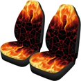 thumbnail image 5 of Pzuqiu Car Seat Covers Easy to Install Polyester, Compatible with Car Seats Automotive Seats, for Truck Sedans, Flame Pattern Cracked Lava, 5 of 10