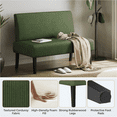 thumbnail image 5 of Renwick Corduroy Armless Loveseat with Strong Rubberwood Legs & USB Ports for Small Spaces, Green, 5 of 8