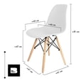 thumbnail image 3 of Set 2 Sillas Eames Estructura Modernas Silla Comedor blanco Big Room HJSEKT000200, 3 of 7