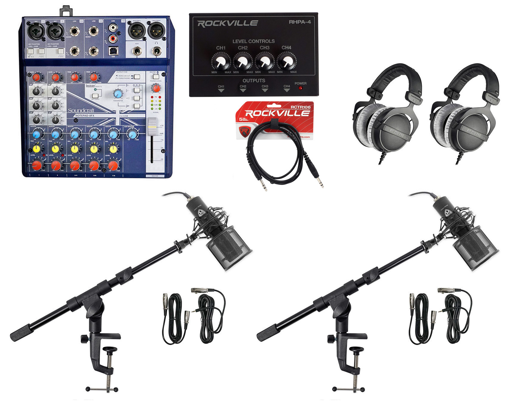 2Person Podcasting Podcast Kit Soundcraft Mixer+Beyerdynamic