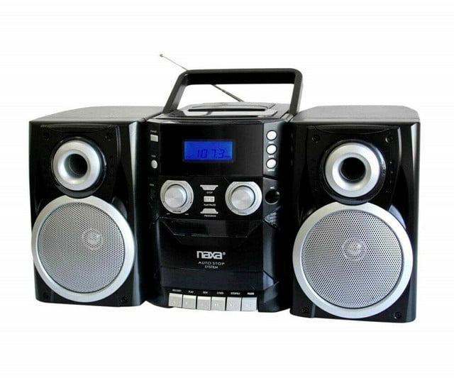 NAXA Electronics Portable MP3/CD Player with AM/FM Stereo Radio Blue 