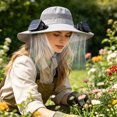 thumbnail image 3 of Kugisaki Sun Hat with Fans Solar Power Fan Wide Brim Sun Hat Fishing Essentials for Hiking Beach Summer Outdoor, 3 of 7