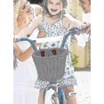 thumbnail image 4 of Cesta de la compra de mimbre PENGJTMXG para bicicleta para niños 21 x 17 x 16 cm Blanco, 4 of 5
