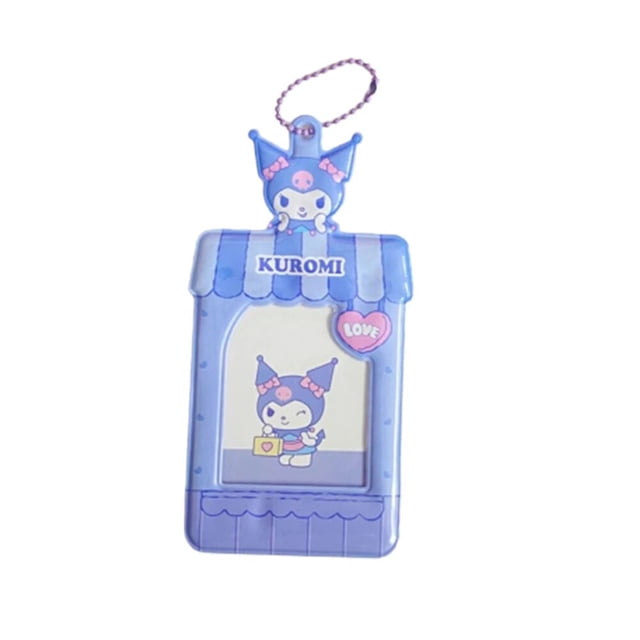 Sanrios-tarjetero Kawaii Kuromi Pochacco hello kitty MyMelody, tarjeta de comida para estudiantes, tarjeta de identificación de autobús, estuche de almacenamiento de crédito, llavero