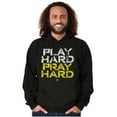 thumbnail image 5 of Play Hard Pray Hard Christian Faith Hoodie Sweatshirt Women Men Brisco Brands S, 5 of 6