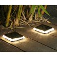 thumbnail image 3 of Lámpara solar de tierra, luz solar de jardín IP65, iluminación solar impermeable con lámpara de seguridad de encendido/apagado automático (paquete de 2, blanco cálido 3000 K), 3 of 5