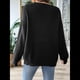 thumbnail image 4 of Suéter de Punto Ligero de Larga para Mujer, con Cuello en V y Costuras en Contraste. Negro M, 4 of 9