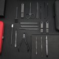 thumbnail image 4 of Juego portátil de cortaúñas y herramientas de belleza, juego de manicura de acero inoxidable, con bolsa de cuero negra, 4 of 5