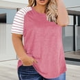 thumbnail image 5 of ZenCart Women T-shirt Round Neck Raglan Short Sleeve Tee Shirt Plus Size Loose Fit Basic Tops Summer Casual Wear, 5 of 8