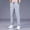 Light gray, variant on Summer Men's Slim-Fit Quick-Drying Casual Pants, Ice Silk Straight-Leg Pants, Stretch Breathable Comfortable Pants with Pockets
