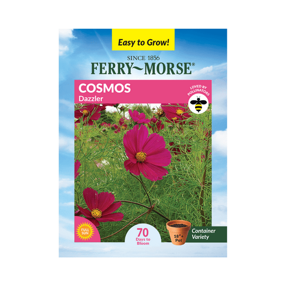 Ferry-Morse 300MG Cosmos Dazzler Annual Flower Seeds, Full Sun