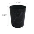 thumbnail image 5 of Mainstays Bathroom Trash Can, 5 Gallon Marble Plastic Garbage Bucket Bin with No Lid, Black, 5 of 11