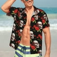 thumbnail image 6 of Mens Casual Hawaiian Shirts Short Sleeve Button Down Beach Shirts Shirts, 6 of 8