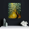 thumbnail image 4 of JEUXUS - 3D Oil Paintings On Canvas Golden Flowers Tree Paintings Abstract Artwork Wall Art For living Room,Dinning Room Home Decor Framed Stretched Ready to Hang 16x16in, 4 of 4