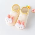 thumbnail image 2 of Uuszgmr Sock For Baby Boy Girls 6-12 Months Fashion Cartoon Prints Warm Socks Comfortable Toddler Solid Color Cotton Socks Beige, 2 of 5