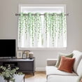 thumbnail image 4 of Green Polka Dots Kitchen Curtains Window Panels, Vintage Abstract Art Watercolor Insulated Window Treatment Curtain, Grommet Curtains for Bedroom/Living Room/Bathroom, 2 Piece 42"Wx54"L, 4 of 8