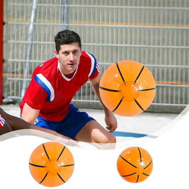 Pelota de playa inflable de PVC | Impresión multicolor de alta definición | Juguete de agua elástico suave | Duradero No Lavabo para Adultos | Juego de piscina al aire libre | 40 cm/16 cm | 1 paquete