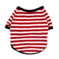 thumbnail image 1 of Binwennn Pet Clothes Dog Striped Round Neck T Shirt Pet Striped Shirt Pet Clothes Korean Style Small Dog Clothes Pet Clothes Hangers And Rack Pet Clothes for Large Dogs Male Pet Clothes for Cats for A, 1 of 4