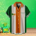 thumbnail image 2 of Playeras Para Hombre Camisa Informal De Moda Para Hombre Con Estampado De Festival, Solapa, Botones Y Bolsillo, 2 of 4