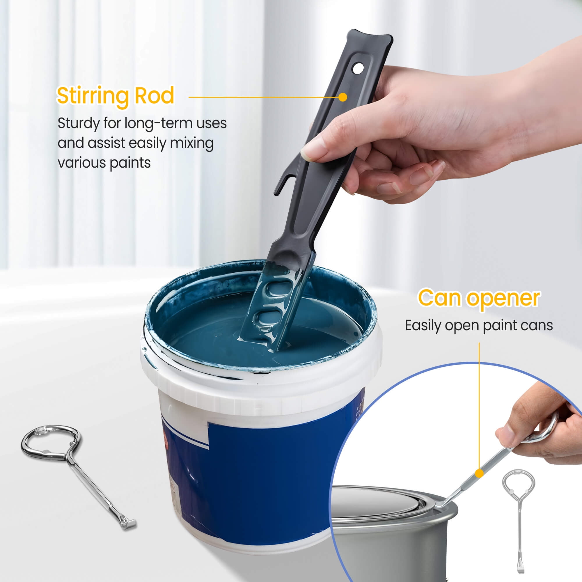 Tidymend Paint Roller Kit, 28 Pcs Paint Rollers with Extension Pole, Roller Paint Brush for Painting Walls