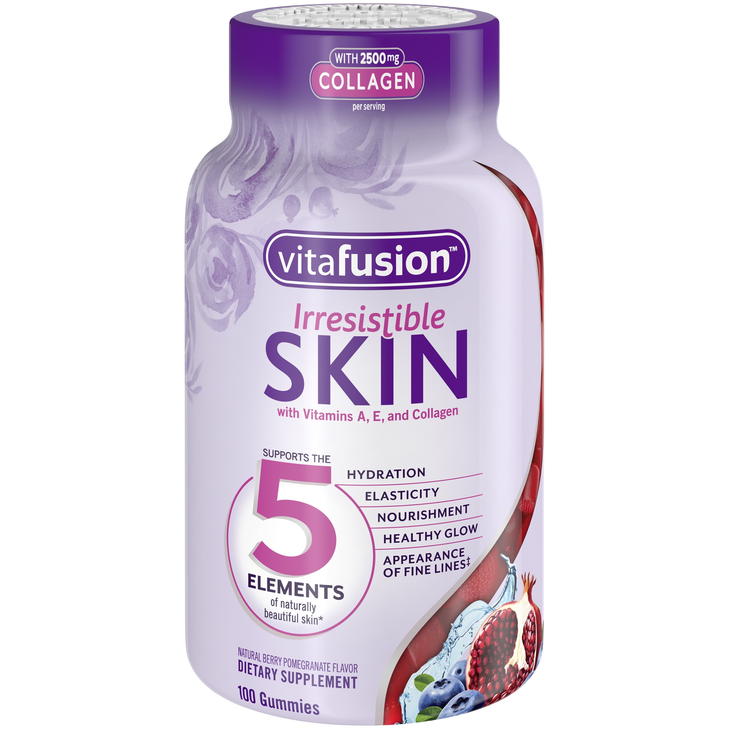 Vitafusion Irresistible Skin Gummy Vitamins, 100ct - Walmart.com ...