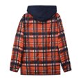 thumbnail image 5 of cllios Men's Flannel Shirts Clearance Plaid Hoodies Fall Button Down Shirt Jacket Classic Fit Long Sleeve Coat Fleece Jacket, 5 of 6