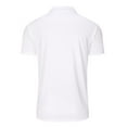 thumbnail image 4 of kamemir Mens Polo Shirt Men's Short Sleeve Solid Stretch Cotton Polo Shirt(White,XL), 4 of 5