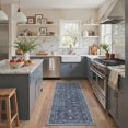 thumbnail image 3 of GENIMO 8'x10' Area Rug for Living Room, Large Machine Washable Non Slip Low Pile Rug for Bedroom Dining Room, Timeless Persian, Dusty Navy, 3 of 7