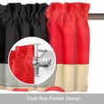 thumbnail image 6 of Modern Geometric Kitchen Curtain Valances for Windows Farmhouse Short Curtains, Yellow Red Black Abstract Art Contemporary Rod Pocket Valance Curtain for Bedroom Cafe Living Room 54"x18", 6 of 8