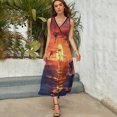 thumbnail image 5 of Sunset Jumping Dolphin Sleeveless Dress Woman Fashion Long Dresses Women's Summer Suit Dress 2025, 5 of 7