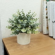 Mainstays 8.5 Artificial Eucalyptus Plant in Cream Pot