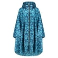 thumbnail image 6 of YAYUBA Unisex Fashion Rain Jacket Coat Hooded Raincoat For Adults Teens With Pockets,Blue, 6 of 7