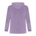 thumbnail image 4 of Girls Velvet Sweatshirts Long Sleeve Velour Hoodies Casual Pullover Soft Warm Shirts Y2k Loose Tops Winter Fall 6 Years, Purple, 4 of 6